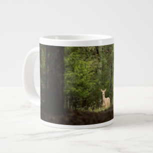 Forests   A White Tailed Deer in the Woods Large Coffee Mug
