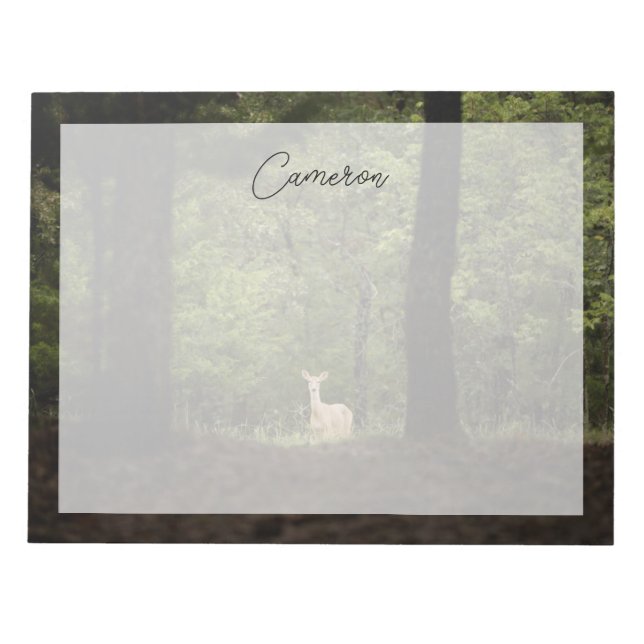 Forests | A White Tailed Deer in the Woods Notepad (Front)