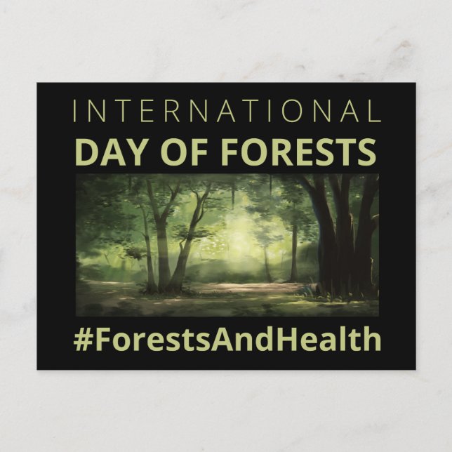 Forests And Health International Day of Forests Postcard (Front)