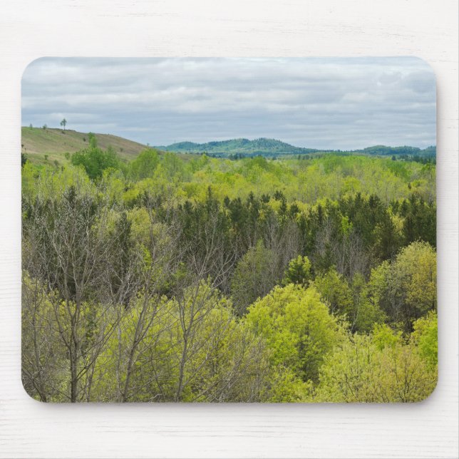 Forests and Hills of Black River Falls Wisconsin Mouse Mat (Front)