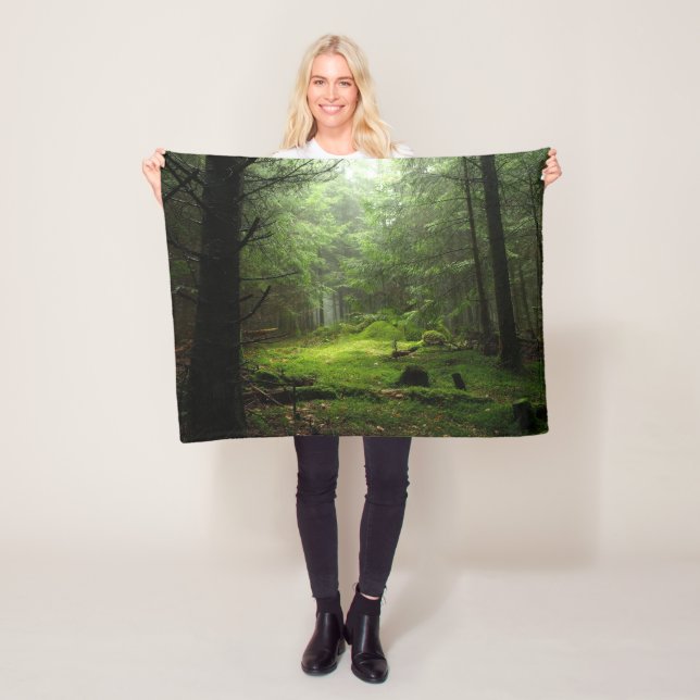 Forests | Auvergne France Fleece Blanket (In Situ)