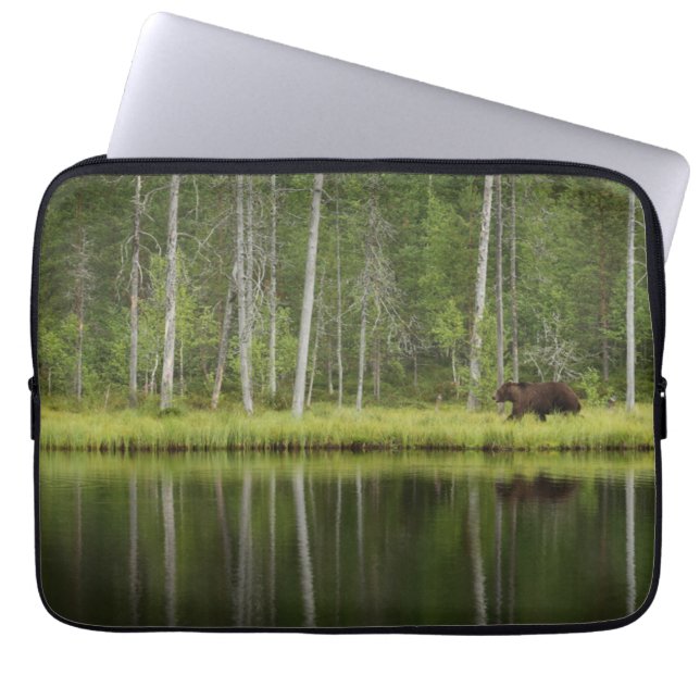 Forests | Bear at Taiga Forest Northern Finland Laptop Sleeve (Front)
