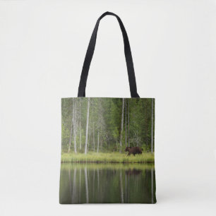 Forests Bear at Taiga Forest Northern Finland Tote Bag