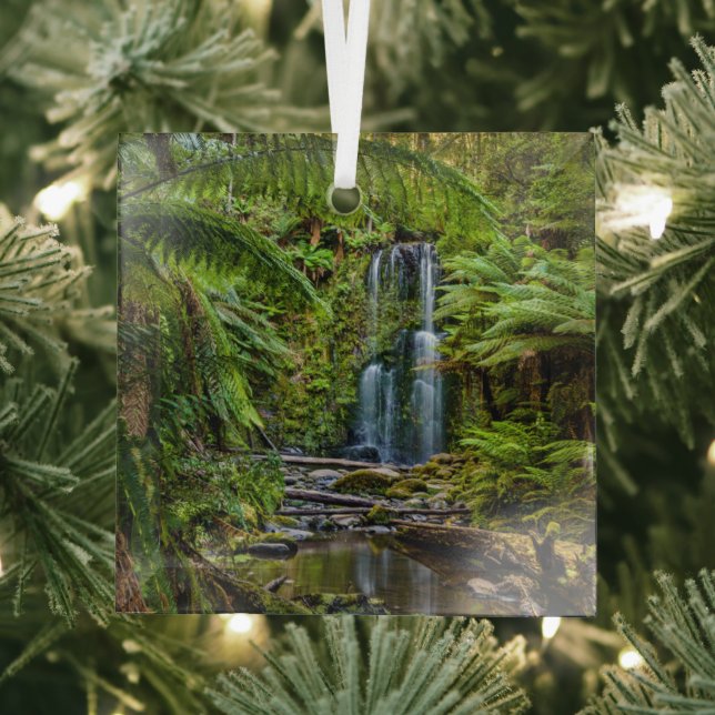 Forests | Beauchamp Falls Australia Glass Tree Decoration (Insitu)