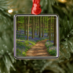 Forests   Bluebell Forest in Belgium Metal Tree Decoration