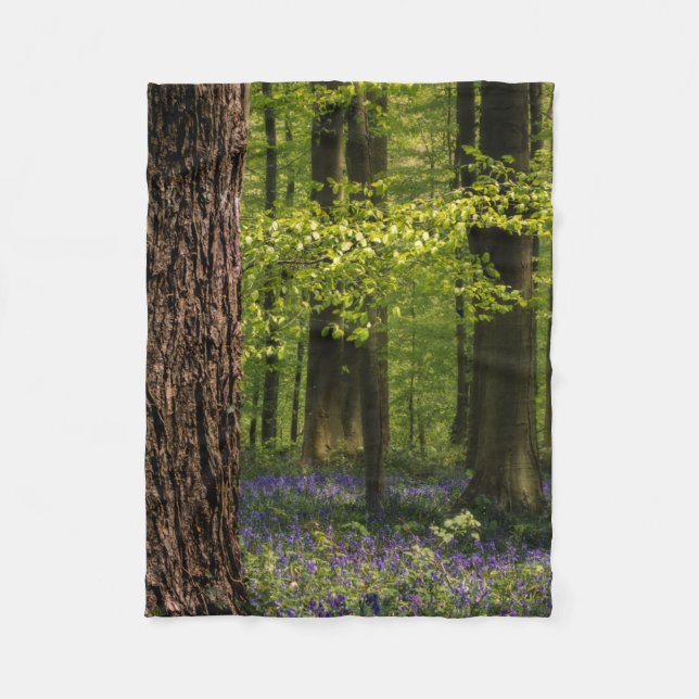 Forests | Bluebells in Belgium Fleece Blanket (Front)