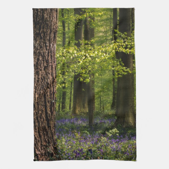 Forests | Bluebells in Belgium Tea Towel (Vertical)
