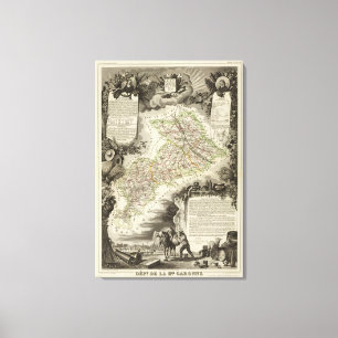 Forests, cities, towns canvas print