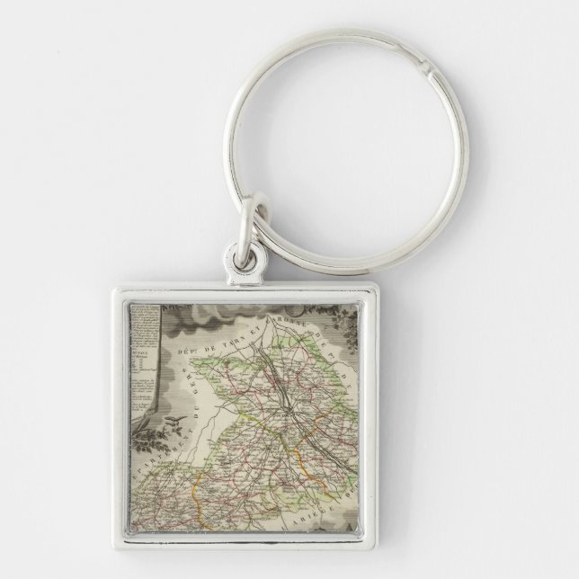 Forests, cities, towns key ring (Front)