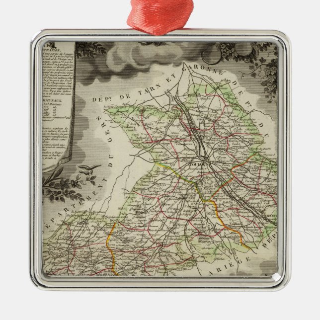 Forests, cities, towns metal tree decoration (Front)