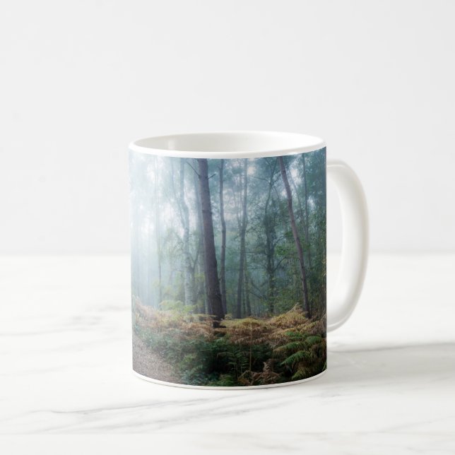 Forests | Dark Foggy Woods Norfolk UK Coffee Mug (Front Right)