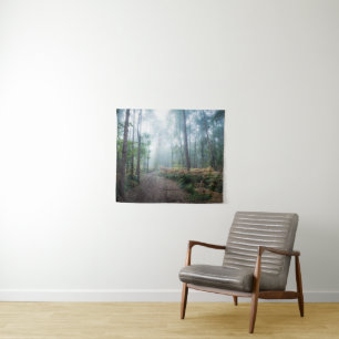 Forests Dark Foggy Woods Norfolk UK Tapestry