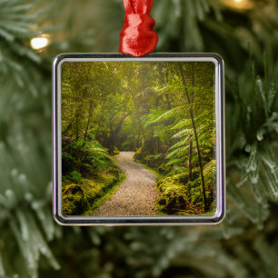 Forests Footpath Into Forest Metal Tree Decoration