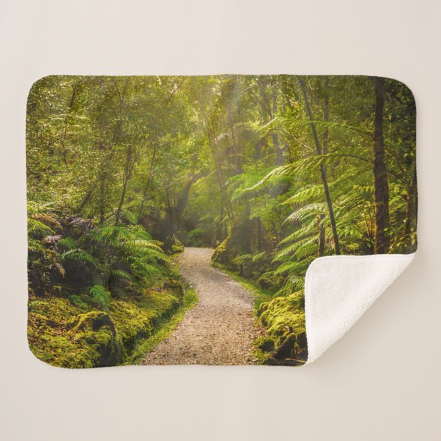 Forests | Footpath Into Forest Sherpa Blanket (Front (Horizontal))