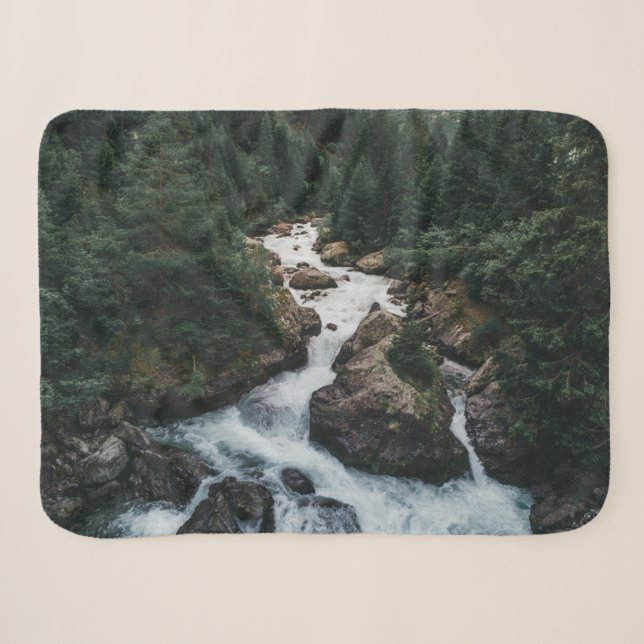 Forests | Grison Graubunden Canton Sherpa Blanket (Front (Horizontal))
