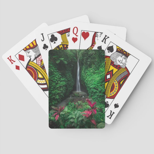 Forests | Leke Leke Waterfalls in Bali Playing Cards (Back)