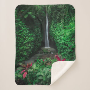 Forests   Leke Leke Waterfalls in Bali Sherpa Blanket
