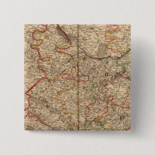 forests of France and Roman roads and churches 15 Cm Square Badge