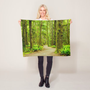 Forests Olympic National Park Fleece Blanket