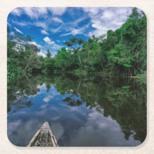 Forests Peruvian Jungle Forest Square Paper Coaster
