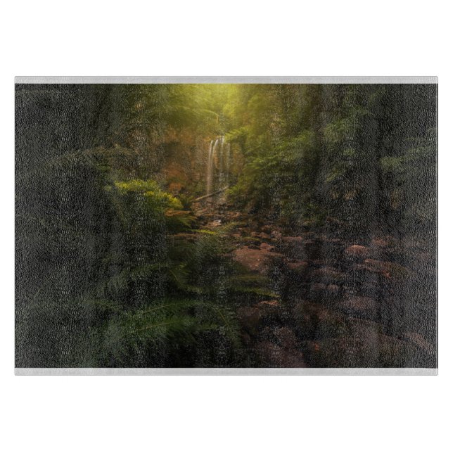 Forests | Sunlight Highlights Waterfall Cutting Board (Front)