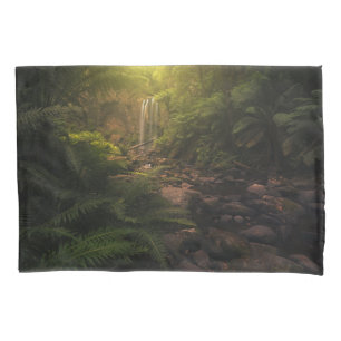 Forests Sunlight Highlights Waterfall Pillowcase