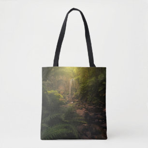 Forests   Sunlight Highlights Waterfall Tote Bag