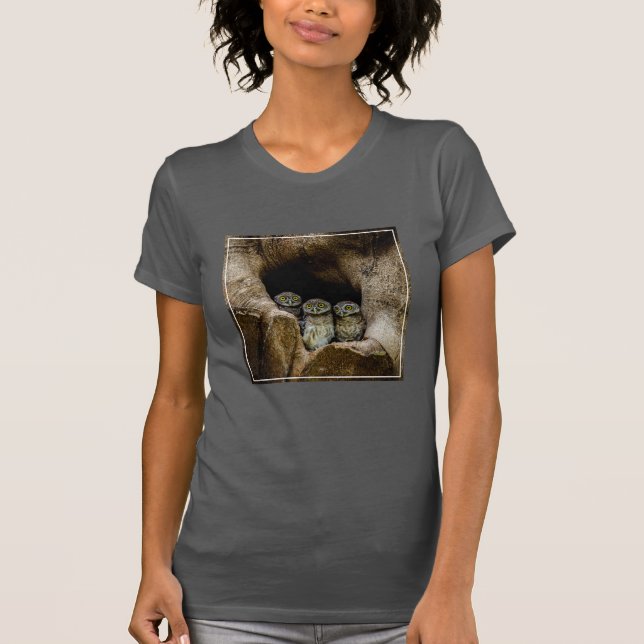 Forests | Three Owls Looking T-Shirt (Front)