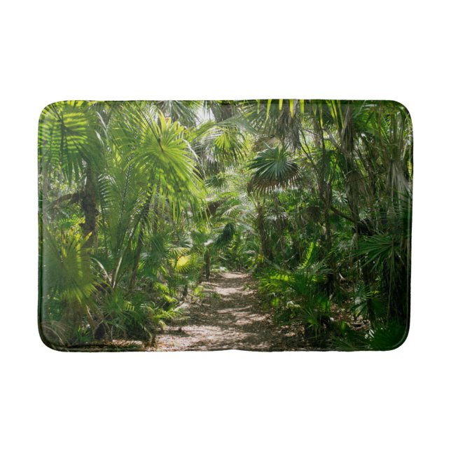 Forests | Tropical Rainforest Tulum Mexico Bath Mat (Front)