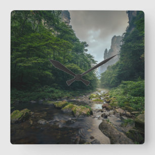 Forests Zhangjiajie National Forest Park Square Wall Clock