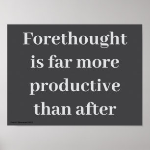 Forethought... Poster