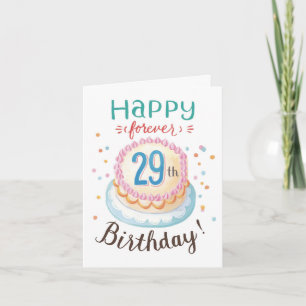 Forever 29 Birthday Card