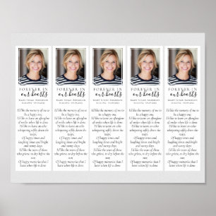 Forever 2x7" DIY Funeral Bookmark Template Poster