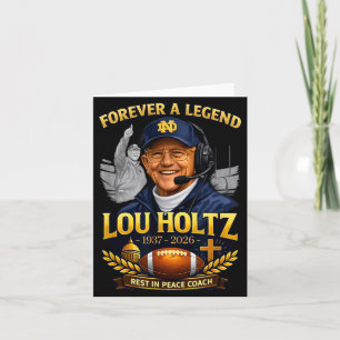 Forever A Legend Football Coach Tribute Memorial Card