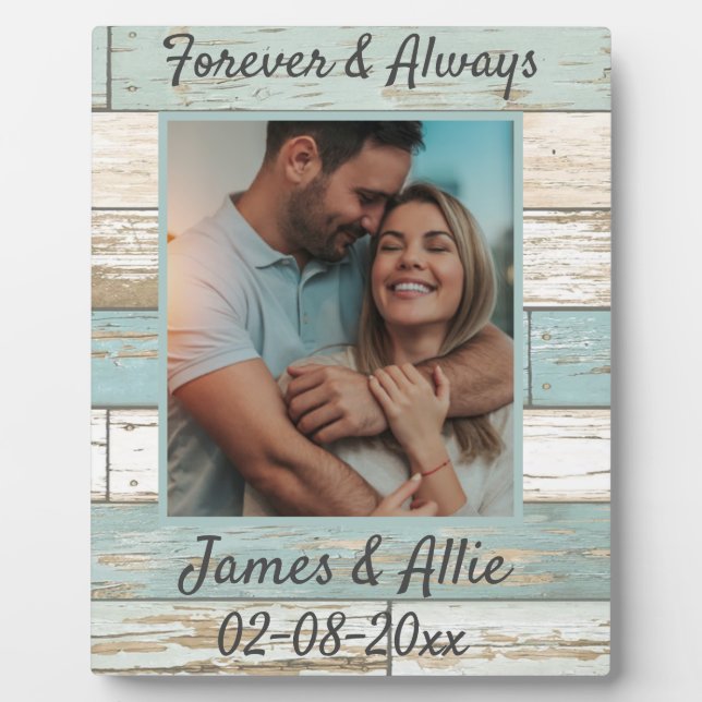 Forever & Always Anniversary Valentines Gift Plaqu Plaque (Front)