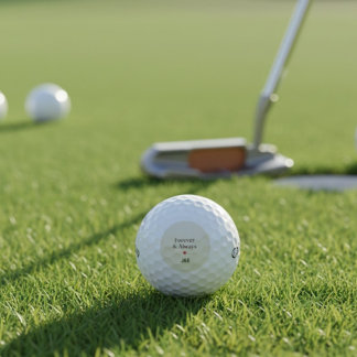 Forever & Always Custom Initials Romantic Golf Bal Balls