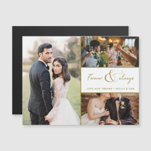 Forever & Always Gold Photo Wedding Thank You