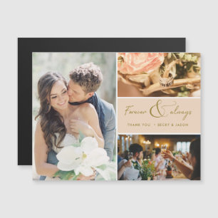 Forever & Always Magnet Photo Wedding Thank You