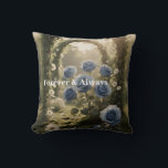 Forever & Always – Romantic Blue Rose Floral Gift  Cushion<br><div class="desc">Celebrate everlasting love with this romantic blue rose pillow,  featuring the words “Forever & Always.” A cosy accent and a heartfelt gift for couples,  anniversaries,  or Valentine’s Day.</div>