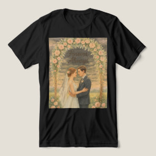 Forever & Always – Romantic Watercolor Wedding Wal Tri-Blend Shirt
