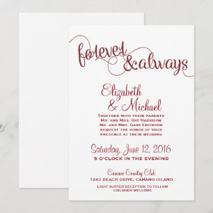 Forever & Always Wedding Invitation
