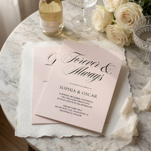 Forever & Always Wedding Invitation Elegant