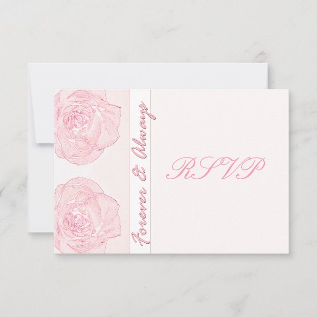 Forever & Always Wedding RSVP Card (Front)