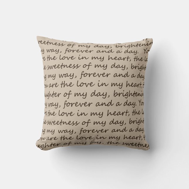 Forever and A Day Poem Cushion (Front)