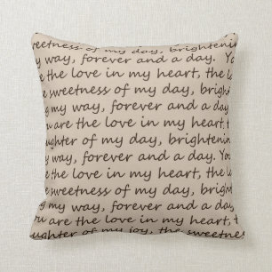 Forever and A Day Poem Cushion