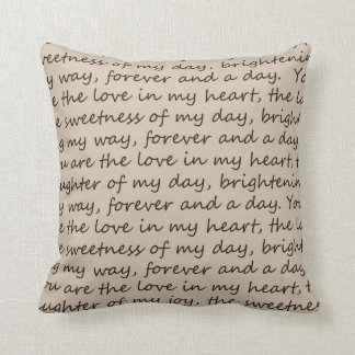 Forever and A Day Poem Cushion