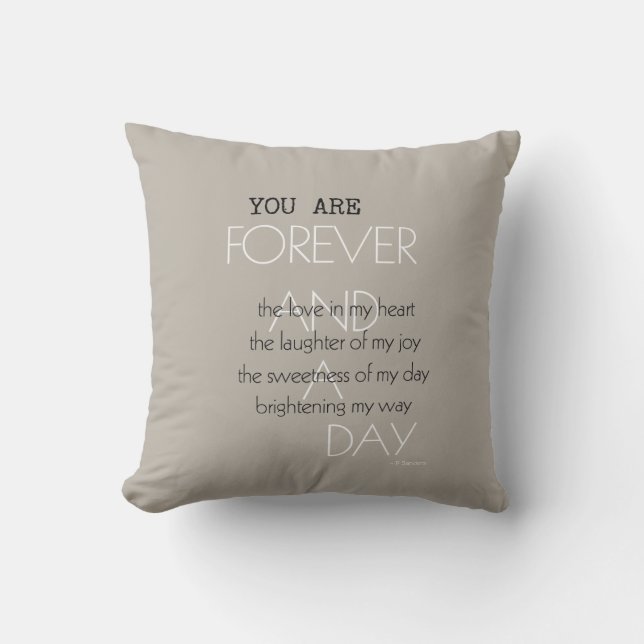 Forever and A Day Poem Cushion (Front)