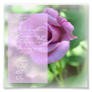 Forever and a Day Poem Photo Print