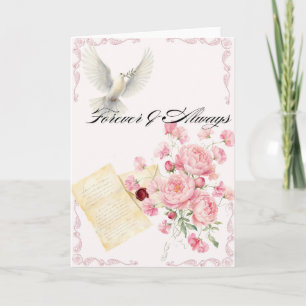 Forever and Always Vintage White Dove Card - Roman