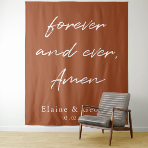 Forever and Ever Wedding Photo Prop Backdrop Tapestry